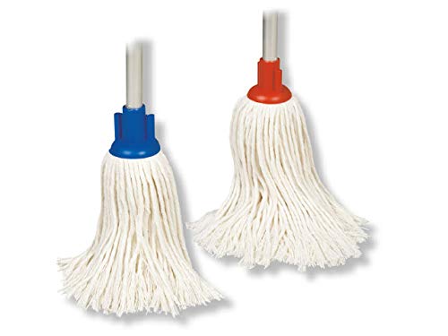 Ertumop Hochwertiger Wischmopp, spanischer Baumwollmopp, blau, 280 g (3 Stück) (1 Stück) Cover