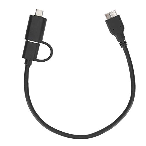 Cabo de dados, cabo de 12,6 polegadas, USB3.0 2 em 1 para impressoras, hubs de discos rígidos de com