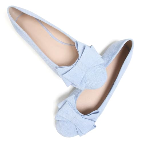 SAILING LU ���f�B�[�X ���E���h�g�D �o�����[�i �V���[�Y �L���[�g �{�E �t���b�g ���K �\�t�g �X�G�[�h �X���b�|�� ���n �I�t�B�X ���f�B�[ �E�H�[�L���O ���[�t�@�[, D721-�X�J�C�u���[, 24.5 cm