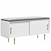 LJFYXZ Banco Zapatero Moderno Taburete de almacenamiento Cojín de franela Diseño de puerta corredera de armario Con mango de metal Estante de 2 capas Zapatero por Entrada, pasillo, sala de(Size:100cm)