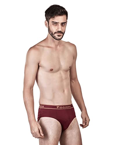 Image of Poomex Men's Cotton Briefs - Pack of 5 (Assorted Colours)