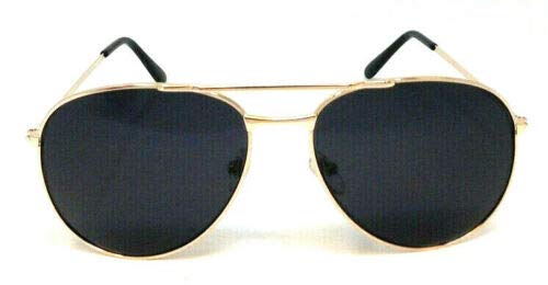 Black & Gold Pilot Aviator Sunglasses3