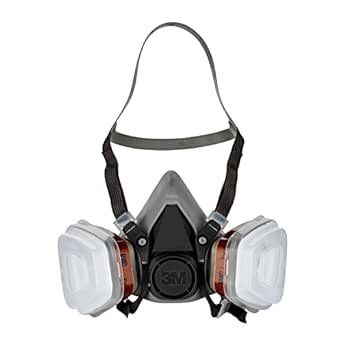 3M Reusable Paint Mask 6002C Half Mask with Filters