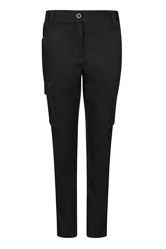 VELILLA Pantalon Stretch Multipoches pour Femme Utilitaires de Travail, Noir, 42