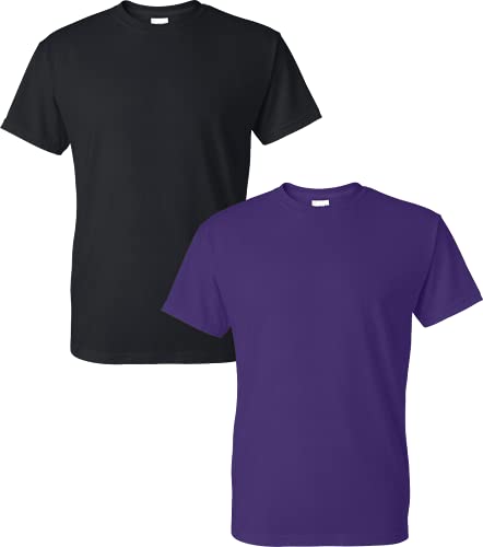 T-shirt 50/50 G800 anti-déformation grand confort noir violet XXL