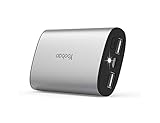Portable Charger, Yoobao Portable Power Bank 10200mAh External Charger Powerbank Cell Phone Battery Backup Power Pack with Dual USB for iPhone X/8/Plus, iPad, Samsung Galaxy Smartphone & More - Gray