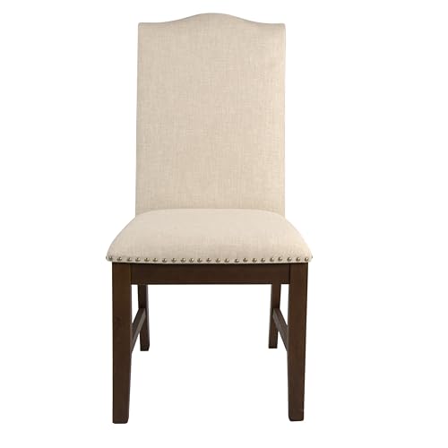 Image of HomePop Scalloped Back Dining Chair - Beige Woven(Set of 2)