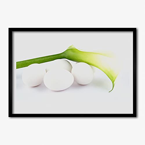 Affiche encadrée des œufs 70x50 cm cadre en MDF pour décoration murale chambre cuisine