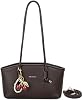 Bolso tote de mujer en piel sintética para trabajo, cartera Hobo retro de mano con dije 2