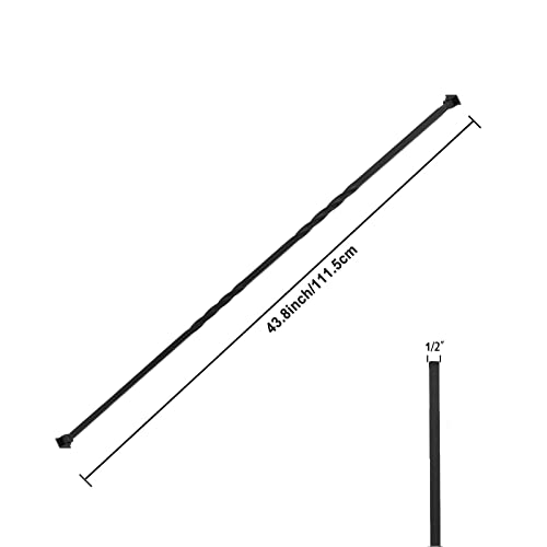 Sidasu Wrought Iron Balusters Double Twist Stair Spindles 1/2" Metal Balusters With Iron Baluster Swivel Shoes For Staircase 10 Pack #TOP1