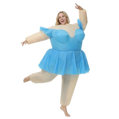 Generisch Costume de scène gonflable pour comédie, divertissement, fête, comme déguisement de mascotte, bleu ciel, taille unique