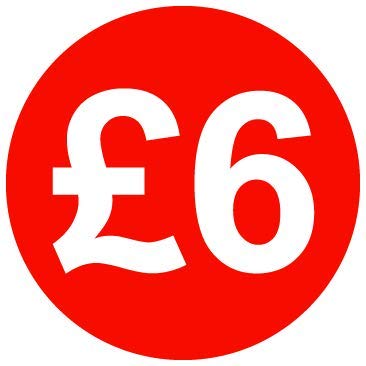 £ Red Price Stickers - 30mm - £6, 2000 — image 1