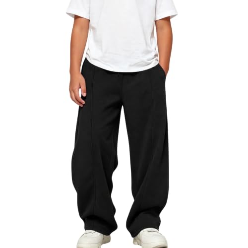 Boys Baggy Sweatpants Casual Fleece Straight Leg Sweat Pants With Pockets - image 1