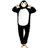 Yemnut Snug Fit Adult Unisex Penguin Onesie Cosplay Costume，One Piece Pajama Halloween Homewear Suit for Women and Men (Small, Penguin)