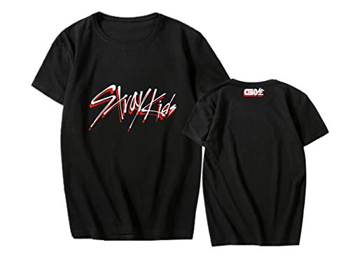 NCTCITY Unisexe T-Shirt Stray Kids GO Impression à Col Rond T-Shirts Été Chemise Tendance à Manches Courtes Tops pour Fans Cover