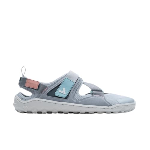 Vivobarefoot Tracker Sandal Mens Barefoot Hiking | Puncture Resistant Sandal | Wide Fit Grounding Shoes | Glacier Grey