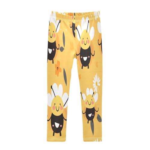 Toddler Girls Leggings Printed Yoga Pants Leggings Cartoon Bee for Kids