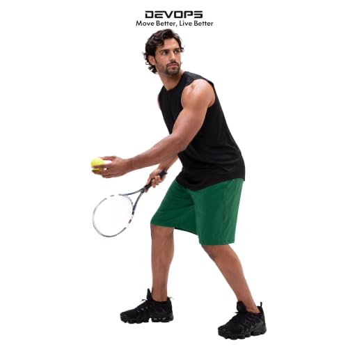Image of DEVOPS Men's 2-Pack Loose-Fit 10 inch Workout Gym Shorts with Pockets
