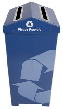 Dual Stream Portable Event 34 Gallon Recycling Bin for Cans and Bottles | Reusable and Easy to Set Up | for Events, Conferences, Festivals, Sports