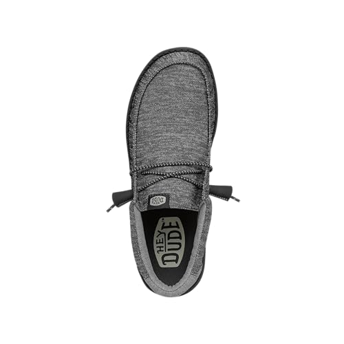 Image of HEYDUDE Wally Sport Knit Charcoal Size 13 | Men's Shoes | Men's Slip-on Loafers | Comfortable & Light-Weight