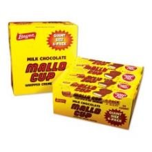 Mallo Cups Giant Milk Chocolate Candy, 3 Ounce - 24 per pack -- 6 packs per case.