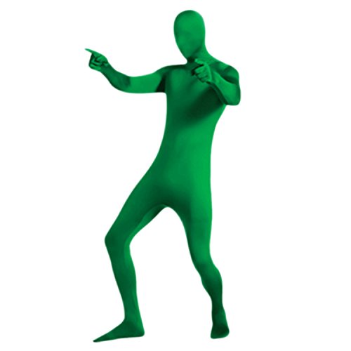 Boodtag Costume Déguisement Ninja Unisexe Adulte Jumpsut Seconde Peau Invisible Moulant en Nylon Fancy DressVertXXL: Height:175cm-185cm Cover