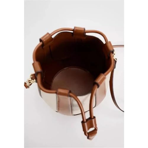 handbags Canvas Drawstring Bucket Bag Patchwork Designer Purses and Handbags Luxury Shoulder Crossbody Bags for Women3