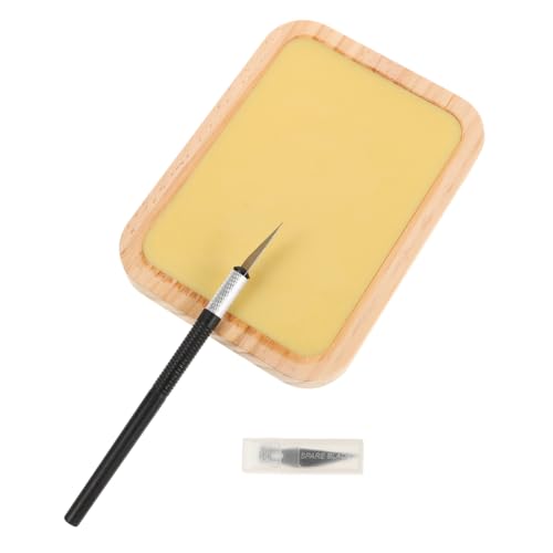 DIYEAH Herramientas de Corte para Manualidades con Placa de Cera Antigrasa Cuchillo de Talla para Papel para Preciso y Flores Tradicionales Chinas Kit de Bricolaje para Decoración de