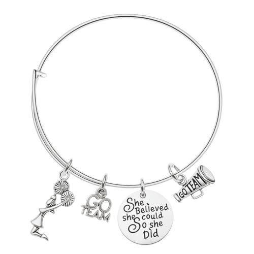 Infinity Collection - Cheer Bracelet- Adjustable Charm Bangle Bracelet- Cheer Jewelry - Gift For Cheerleaders & Cheer Coaches