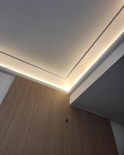 Moulure plafond cache-câbles pour ruban LED, la solution pour bureaux - 3