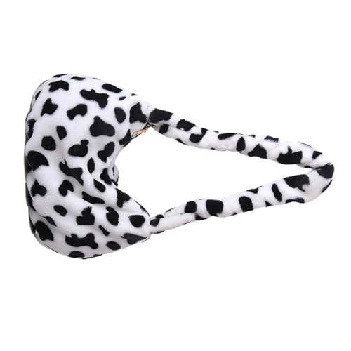 Baluue Bolso de Mano de Felpa Que Se Puede Usar como Bolso de Hombro Color Aleatorio Estampado de Bolsa Portátil y Cómoda para Mujer Adecuado para Obsequio en Invierno