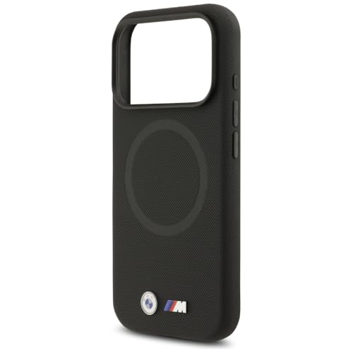 Image of CG MOBILE BMW [Official Licensed], Protective Case Designed for iPhone 17 Pro Max | Magnetic Compatible|M Collection|Full Wrapped Pu Leather Case with Metal Logos -Black