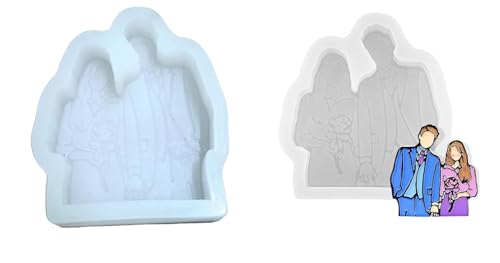 Image of Silicone Mold Create Unique Couple Silhouette: DIY Love Crafts, Wedding Favors, Anniversary