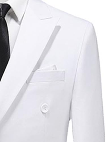 Men's Suit Double-Breasted Sports Coat Business Notch Lapel Jackets Wedding Blazer Regular Fit Dinner Jacket