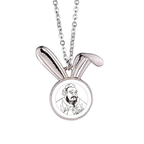 Collier avec pendentif lapin chinois Dao en argent pour femme