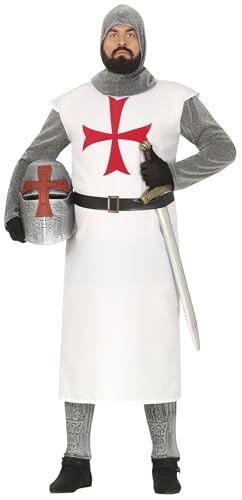 FIESTAS GUIRCA Disfraz Caballero Templario Hombre - Guerrero Medieval Disfraz Hombre Talla XL 54-56