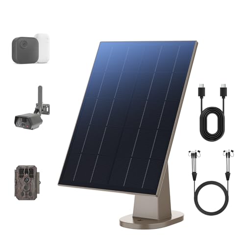 8W Solar Panel for Trail Camera with Build-in 44.4Wh Rechargeable Battery, Comes with...