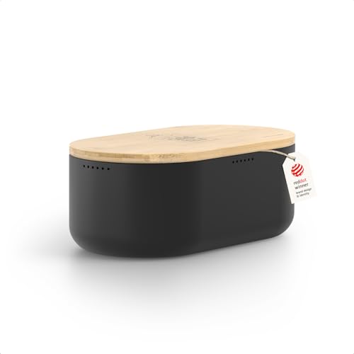 LARS NYSØM Boîte à Pain I Boite a Pain pour Une fraîcheur Durable I Couvercle en Bambou de Haute qualité pouvant être utilisée comme Planche à...