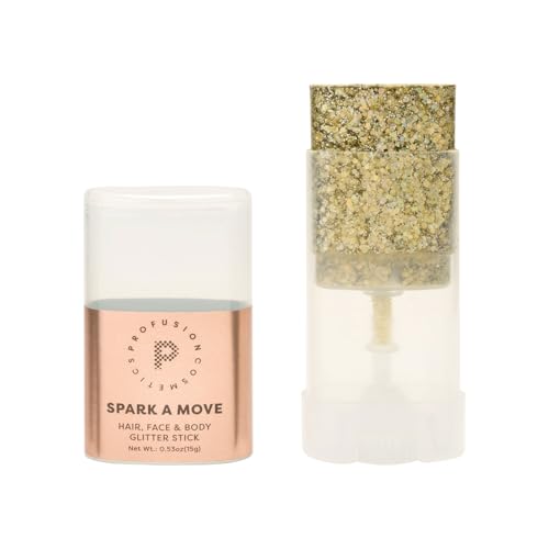 Profusion Cosmetics Spark A Move Hair, Face and Body Glitter Stick, Chunky Non-Sticky Glitter, Ideal for Festivals, Carnivals and Concerts