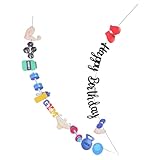 PartyKindom Fitness Geburtstag Banner Papier Hängend Leicht Langlebig für Gymnastikraum Sportparty Dekoration mit Übungsbanner 120cm X 25cm