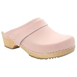 Bjork Maja Wood Clogs in Pink Leather (EU-39)