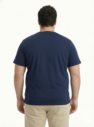 Image of Toodlegram Men Plus Size Printed T-Shirt | Round Neck Half Sleeves | Regular Fit Big & Tall | Pure Cotton Casual Summer Wear T-Shirt for Men