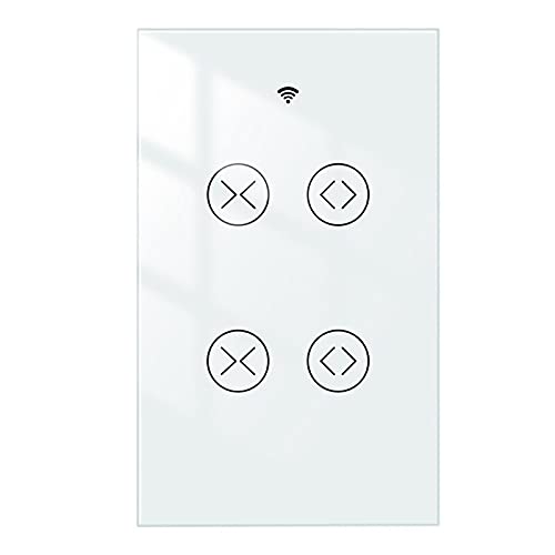 Interruttore Tapparelle WiFi WiFi Smart Double 2 Gang Turtre Turter Torter Blind Switch Motor Works Interruttore WiFi per Tenda (Color : Light Grey)