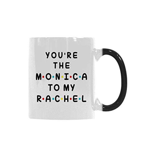 InterestPrint MugFunny Heat Reveal Changing Color Cup 11 Ounce Ceramic Cup, You'Re The Rachel To My Monica Coffee or Tea Cups