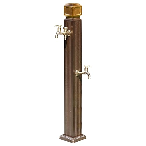 QSNYJPL Grifo Exterior Jardin, Fuentes de Jardines Exteriores con Dos Grifos, Grifo Exterior Resistente a La Congelación con Pistola Rociadora para Riego de Granjas