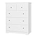 HOCSOK Kommode Weiß, Kommode mit 5 Schubladen, Sideboard Weiss mit viel Stauraum, Schubladenschrank für Wohnzimmer, Schlafzimmer, Flur, 74 x 40 x 94 cm MI 4 günstig Kaufen-HOCSOK Kommode Weiß, Kommode mit 5 Schubladen, Sideboard Weiss mit viel Stauraum, Schubladenschrank für Wohnzimmer, Schlafzimmer, Flur, 74 x 40 x 94 cm