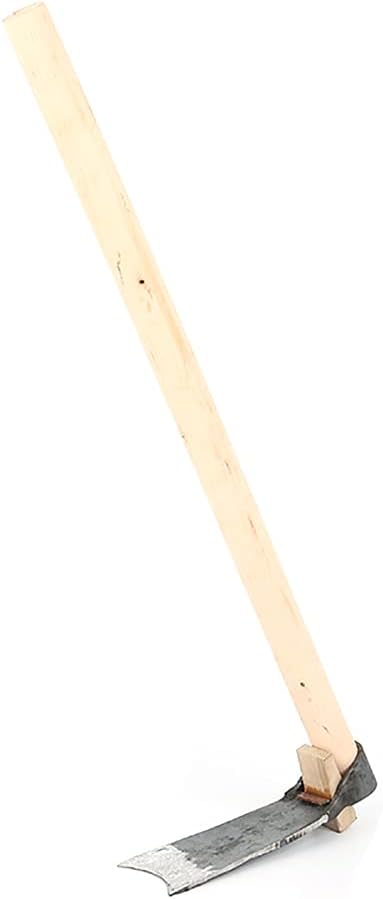 Hoe with Real Wooden Handle Garden Hoes Hand Held Tools Gardening Outdoor Farming Agricultura for Digging Aerated Soil,L:56cmx19.5cm
