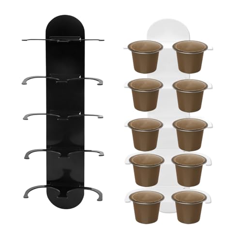jinminamz Porta Capsule Da Parete, Portacapsule Da Caffè Senza Trapano Che Può Essere Fissato a Qualsiasi Superficie Ad Esempio Una Parete, e Può Contenere Fino a 20 Capsule Di Caffè