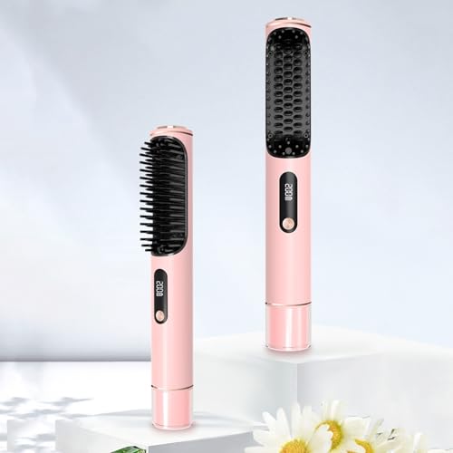 Cepillo alisador de cabello inalámbrico con control de temperatura miniatura 4