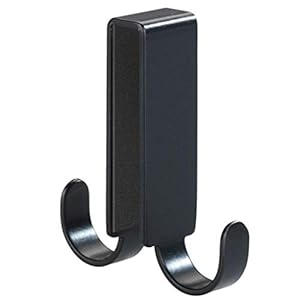 Percha para mampara doble Vieste negro